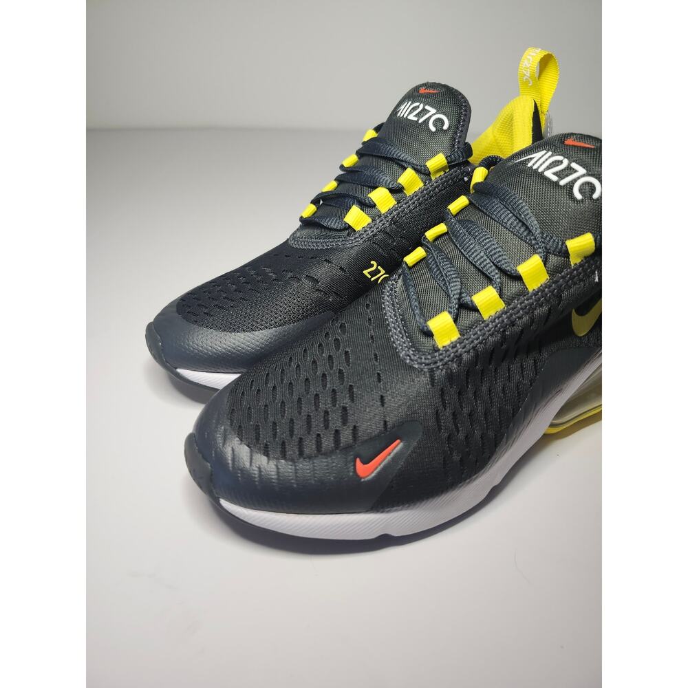 Nike Kids’ Air Max 270 Black Yellow Sz 5.5Y Mesh Athletic Sneaker - Picture 12 of 16
